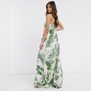 ASOS DESIGN oversized tiered maxi beach dress